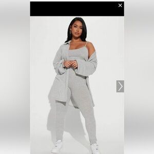 Fashion Nova Charcoal 3-Piece Set